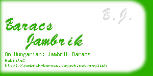 baracs jambrik business card